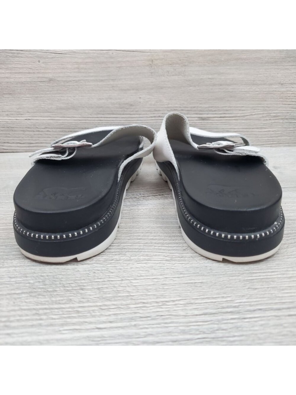 Sorel Roaming Buckle Slide in Sea Salt - Picture 7 of 11